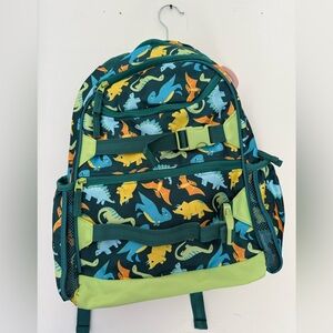 Dinosaur Print Backpack with Green Accents